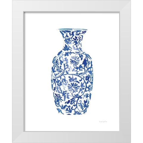 Chinoiserie Vase II White Modern Wood Framed Art Print by Charro, Mercedes Lopez