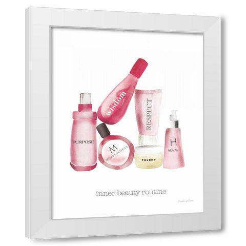 Inner Beauty III White Modern Wood Framed Art Print by Charro, Mercedes Lopez