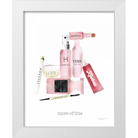 Inner Beauty IV White Modern Wood Framed Art Print by Charro, Mercedes Lopez