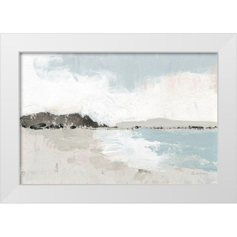 Calm Water Neutral White Modern Wood Framed Art Print by Munger, Pamela