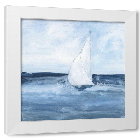 Sailboats I White Modern Wood Framed Art Print by Paschke, Chris
