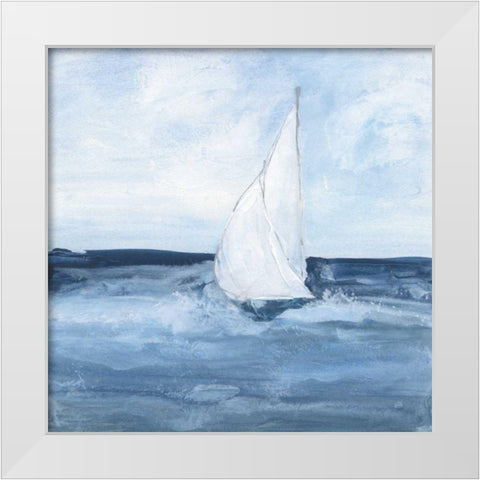 Sailboats I White Modern Wood Framed Art Print by Paschke, Chris