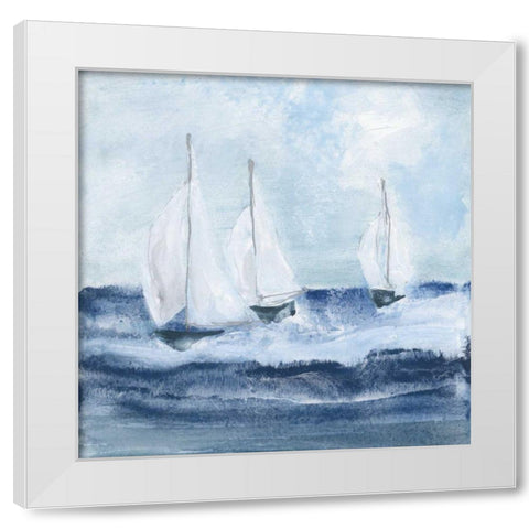Sailboats VII White Modern Wood Framed Art Print by Paschke, Chris