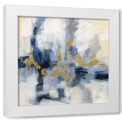 Midnight Embrace White Modern Wood Framed Art Print by Vassileva, Silvia