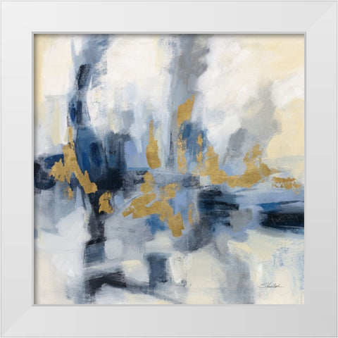 Midnight Embrace White Modern Wood Framed Art Print by Vassileva, Silvia