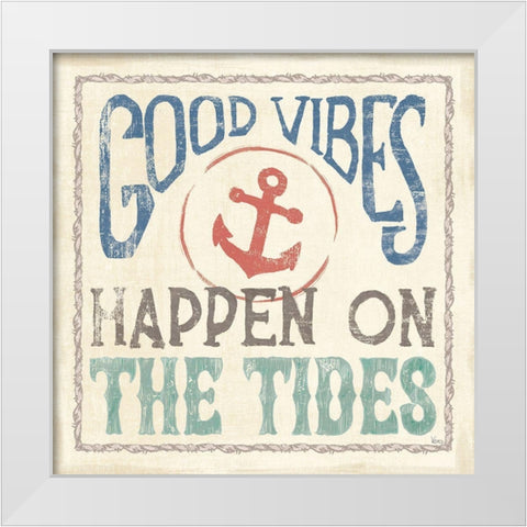 Coastal Portrait III Coral White Modern Wood Framed Art Print by Charron, Veronique