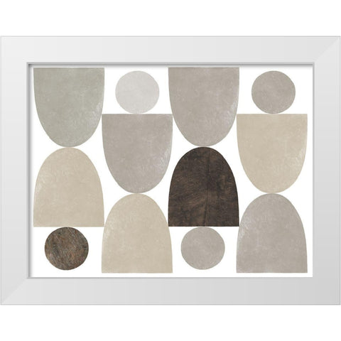 Ups and Downs v1 White Modern Wood Framed Art Print by Wild Apple Portfolio