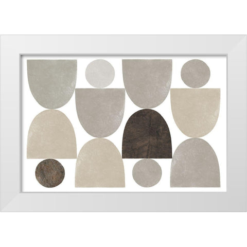 Ups and Downs v2 White Modern Wood Framed Art Print by Wild Apple Portfolio