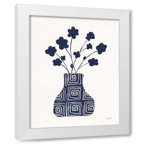 Shadow Vessel II Navy White Modern Wood Framed Art Print by Prahl, Courtney