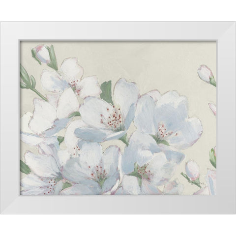 Spring Apple Blossoms Neutral White Modern Wood Framed Art Print by Wiens, James