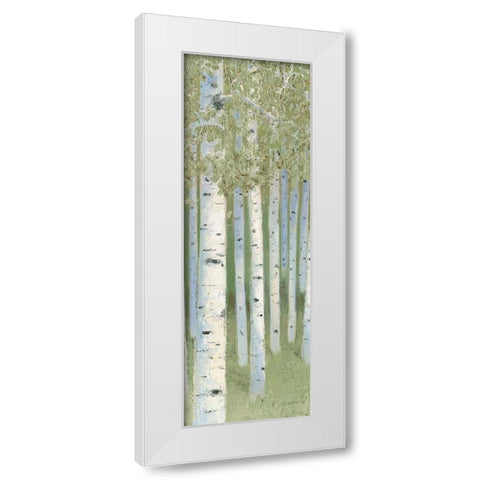 Green Forest II White Modern Wood Framed Art Print by Wiens, James