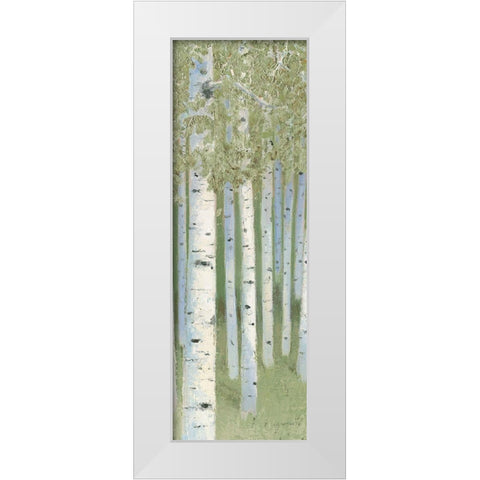 Green Forest II White Modern Wood Framed Art Print by Wiens, James