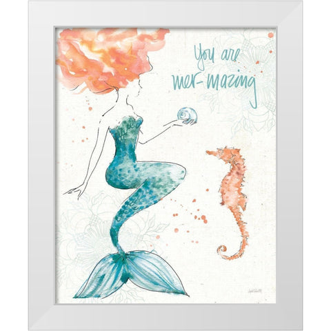 Sea Sirens I White Modern Wood Framed Art Print by Tavoletti, Anne