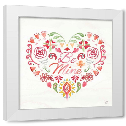 Love Always II White Modern Wood Framed Art Print by June, Dina