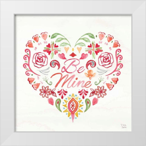Love Always II White Modern Wood Framed Art Print by June, Dina