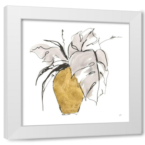 Delicate Gilded Vase III White Modern Wood Framed Art Print by Paschke, Chris