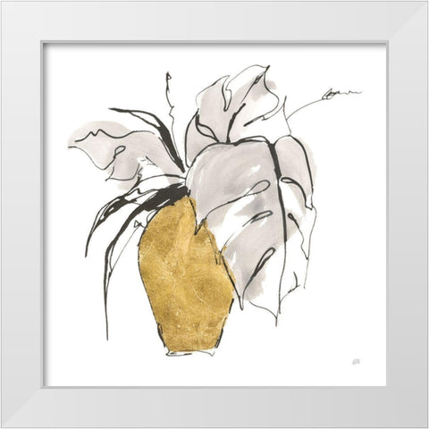 Delicate Gilded Vase III White Modern Wood Framed Art Print by Paschke, Chris