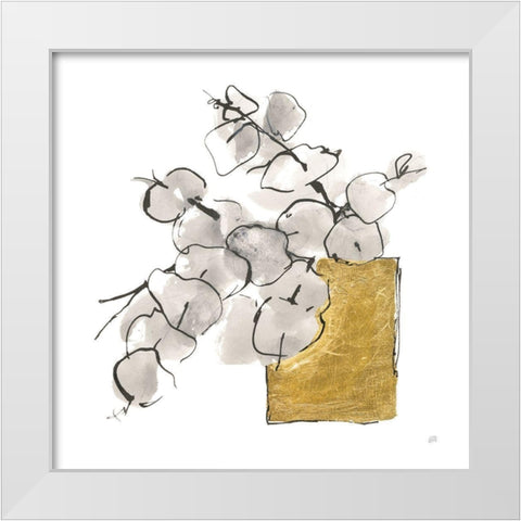 Delicate Gilded Vase IV White Modern Wood Framed Art Print by Paschke, Chris