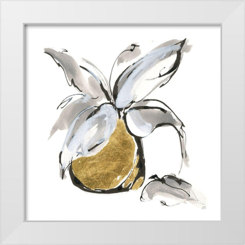 Gilded Vase I White Modern Wood Framed Art Print by Paschke, Chris