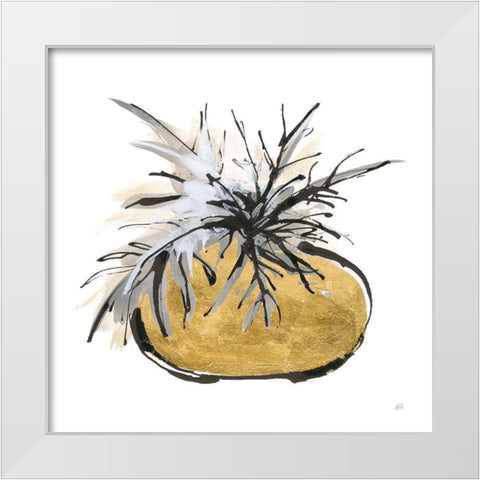 Gilded Vase III White Modern Wood Framed Art Print by Paschke, Chris