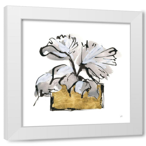 Gilded Vase IV White Modern Wood Framed Art Print by Paschke, Chris