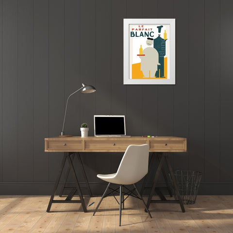 Le Parfait Blanc White Modern Wood Framed Art Print by Wild Apple Portfolio