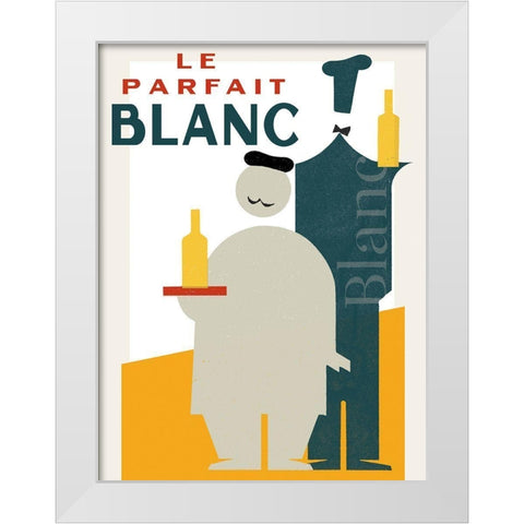 Le Parfait Blanc White Modern Wood Framed Art Print by Wild Apple Portfolio
