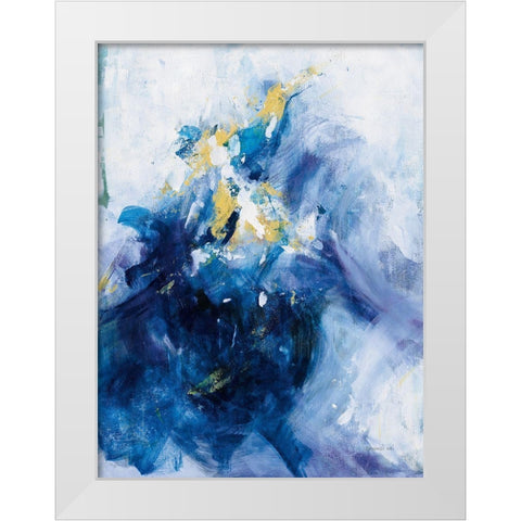 Top of the Wave White Modern Wood Framed Art Print by Nai, Danhui