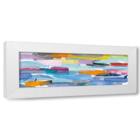 Summer Fragments White Modern Wood Framed Art Print by Nai, Danhui