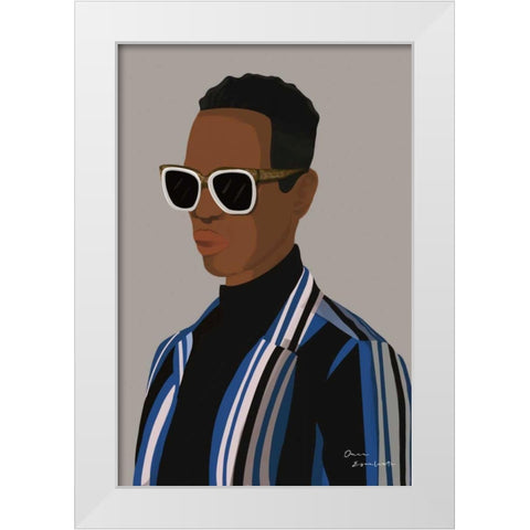 So Cool II White Modern Wood Framed Art Print by Escalante, Omar