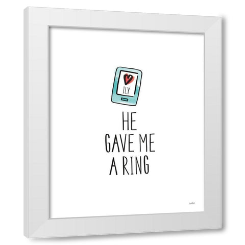 Valentines XI ILY White Modern Wood Framed Art Print by York, Leah