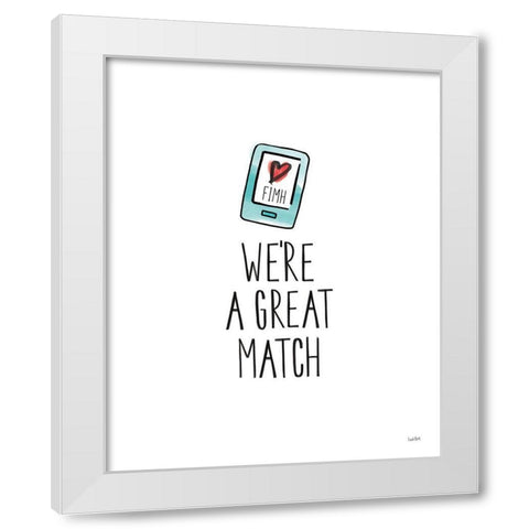 Valentines XI FIMH White Modern Wood Framed Art Print by York, Leah