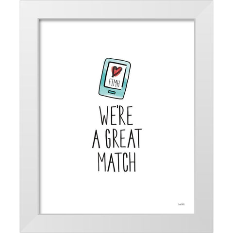 Valentines XI FIMH White Modern Wood Framed Art Print by York, Leah