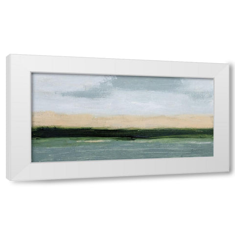 Sea Green White Modern Wood Framed Art Print by Munger, Pamela