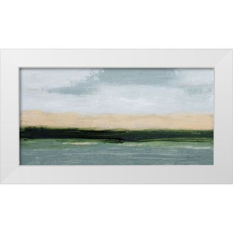 Sea Green White Modern Wood Framed Art Print by Munger, Pamela