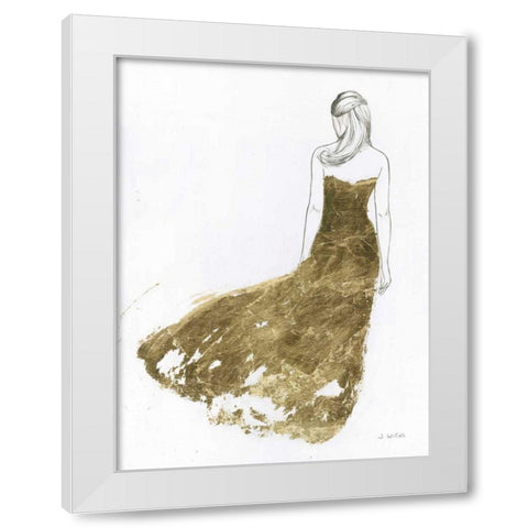 Gold Dress I White Modern Wood Framed Art Print by Wiens, James