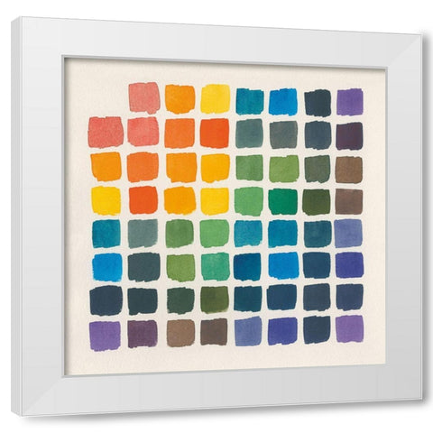 Color Chart White Modern Wood Framed Art Print by Wild Apple Portfolio