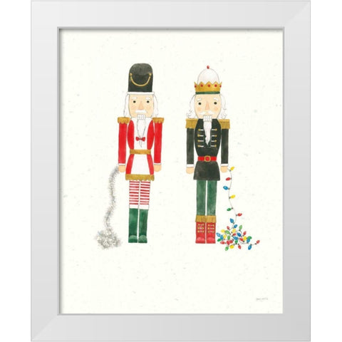 Seasons Greetings V White Modern Wood Framed Art Print by Jackson, Jenaya