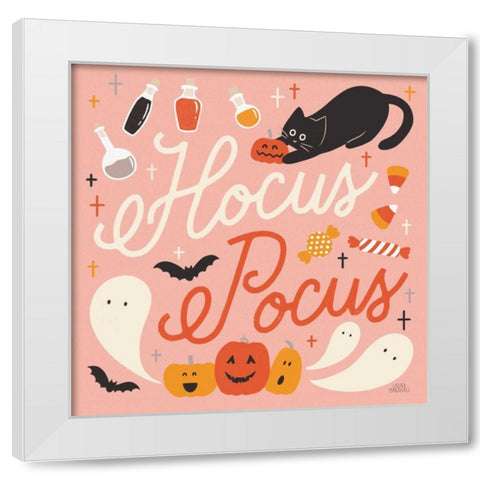 Trick or Treat III White Modern Wood Framed Art Print by Marshall, Laura