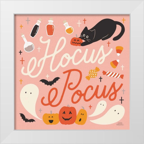 Trick or Treat III White Modern Wood Framed Art Print by Marshall, Laura