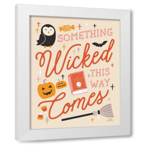 Trick or Treat IV White Modern Wood Framed Art Print by Marshall, Laura
