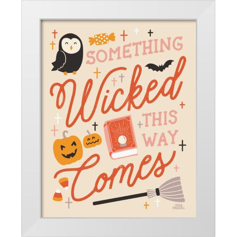 Trick or Treat IV White Modern Wood Framed Art Print by Marshall, Laura