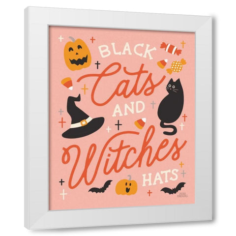 Trick or Treat VI White Modern Wood Framed Art Print by Marshall, Laura