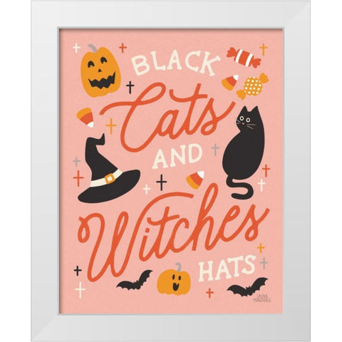 Trick or Treat VI White Modern Wood Framed Art Print by Marshall, Laura