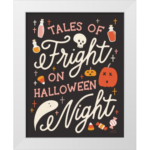 Trick or Treat VII White Modern Wood Framed Art Print by Marshall, Laura