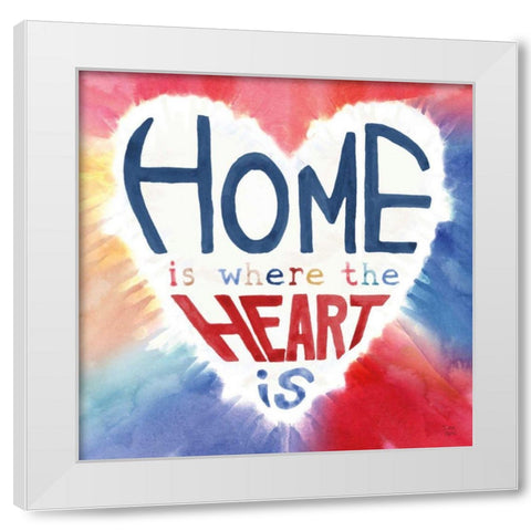 Rainbow Love II White Modern Wood Framed Art Print by June, Dina