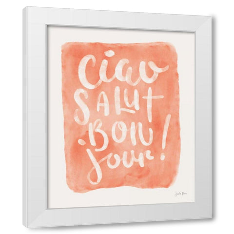 Ciao Lettering I White Modern Wood Framed Art Print by Penner, Janelle