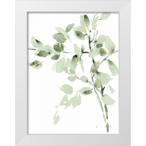 Cascading Branches II White Modern Wood Framed Art Print by Pete, Katrina