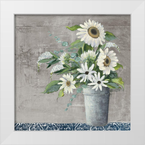 Late Summer Bouquet II Rustic White Modern Wood Framed Art Print by Purinton, Julia