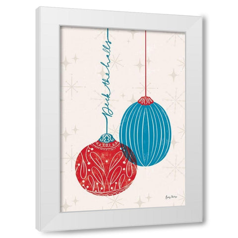 Retro Ornaments I White Modern Wood Framed Art Print by Thorns, Becky